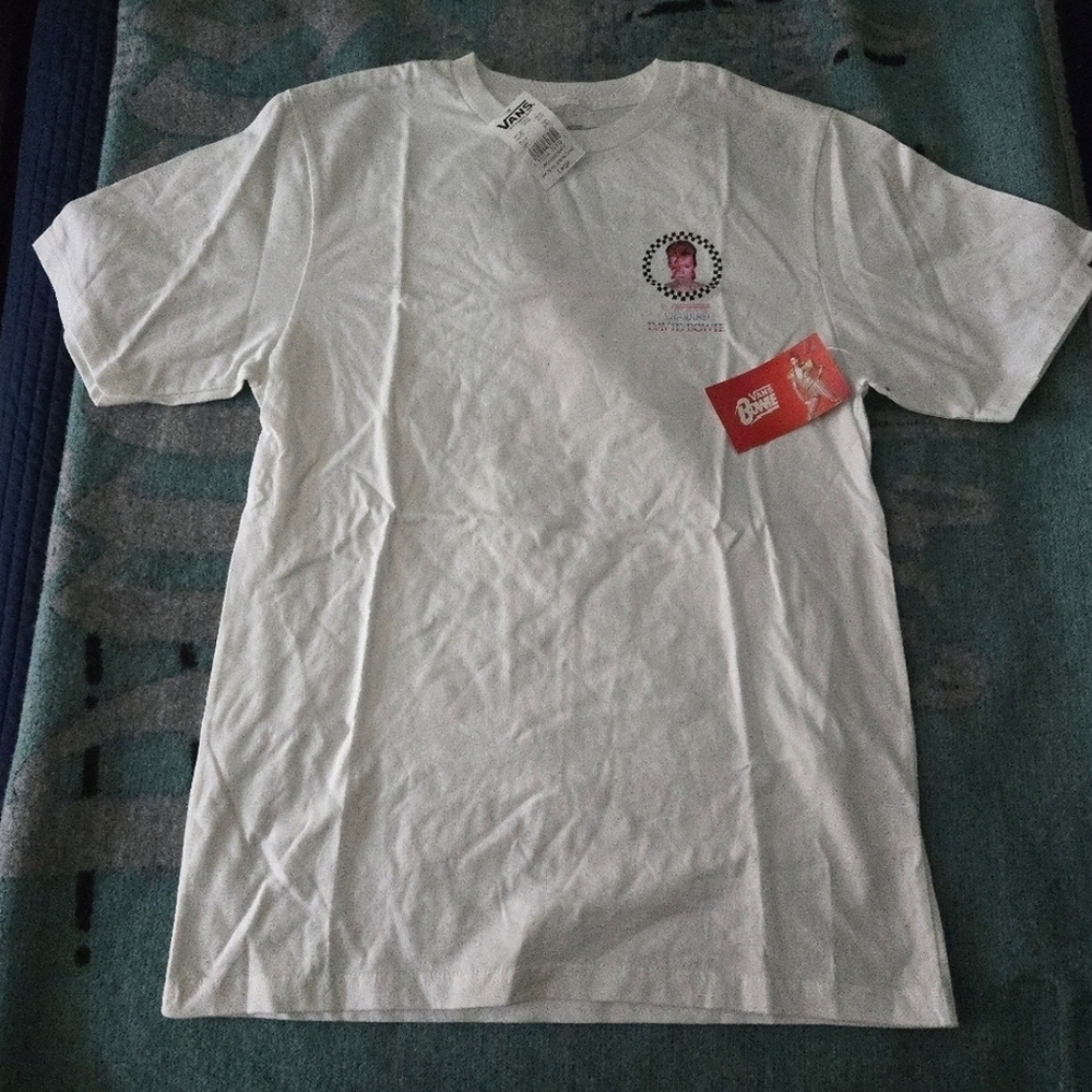 Vans Boys Large David Bowie Alladin SANE White Short Sleeve Tshirt NWT 112024 - Picture 3 of 8